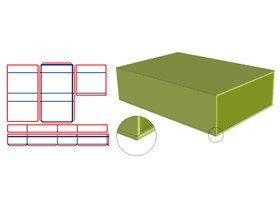 书型翻盖V槽,内盒围边+裱纸围边,内盒裱纸围边